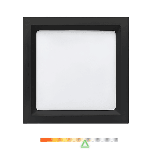 Painel LED Recuado de Embutir Quadrado 18W 4000K 1100lm Preto - Opus OPS 85384
