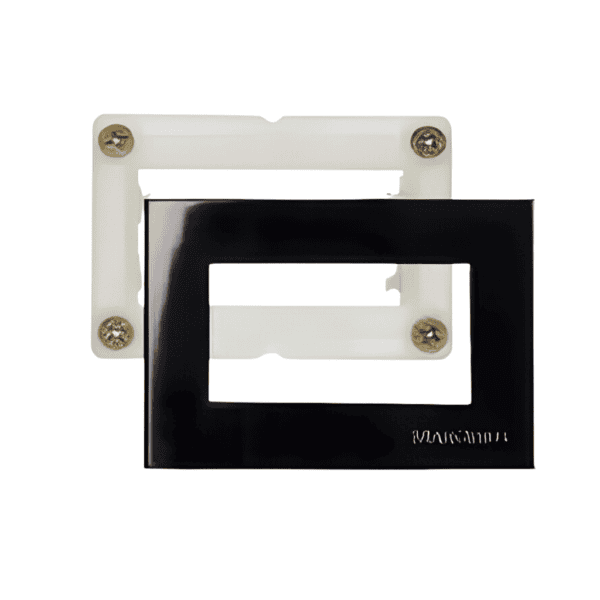 Placa para Móveis 1 Posto 1 Posto Preta – Linha Sleek - MarGirius