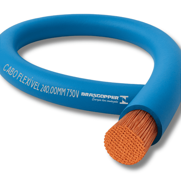 Cabo Flexível 240,00mm Azul (Cada Metro) - Brascopper