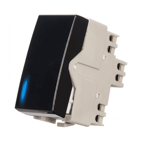 Módulo Interruptor Paralelo com LED Ebony – Linha Clean – MarGirius