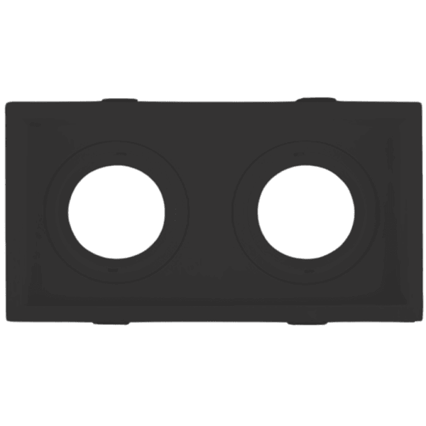 Spot Duplo de Embutir Face Recuada Direcionável PAR20 E27 – Preto - Opus