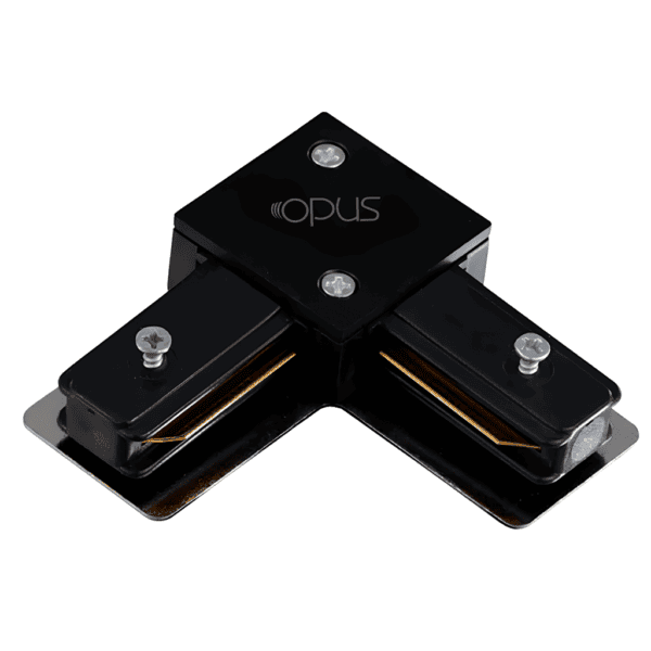 Conector L para Trilho Eletrificado Preto - Opus