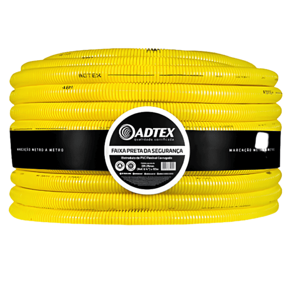 Conduíte Flexível PVC Amarelo B 1/2" com 50m – Adtex