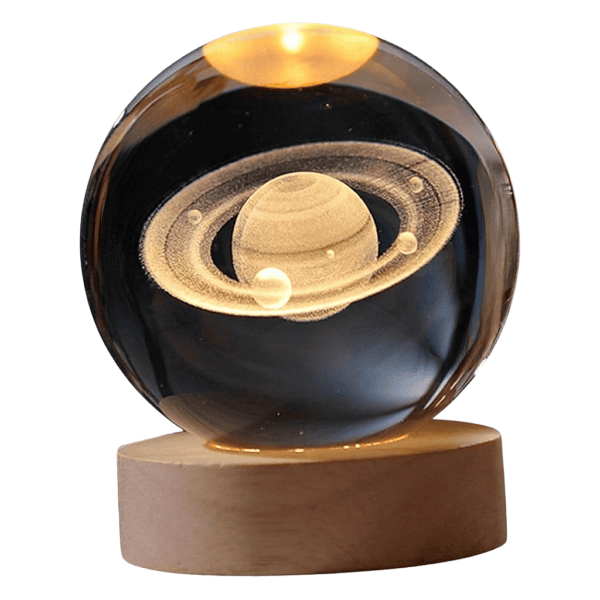 Luminária LED 3D Bola de Cristal Planeta – Embuled