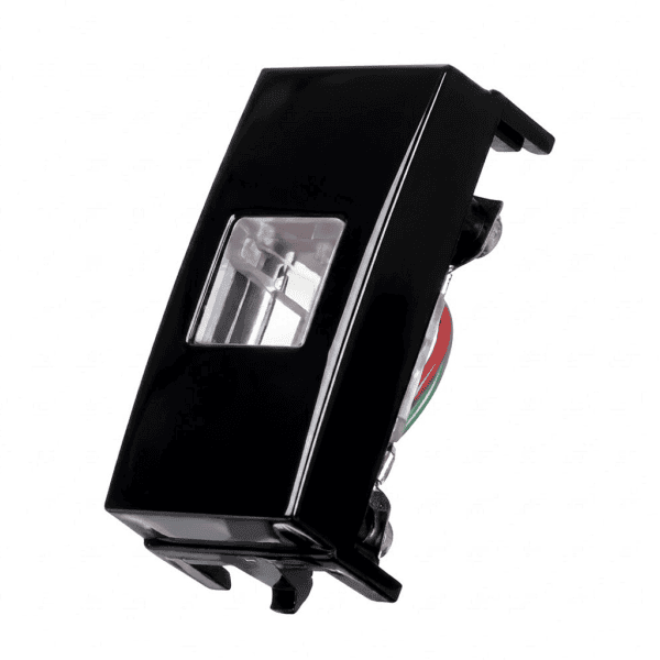 Tomada RJ11 Linha Sleek Preto Ebony - Margirius