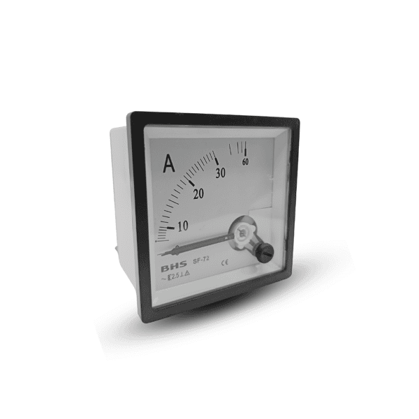 Amperímetro Analógico para Painel 72x72mm Escala 30A - BHS