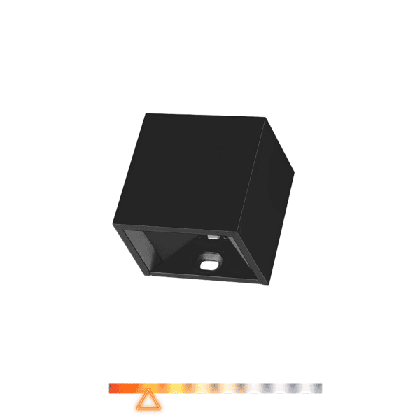 Arandela LED 2 Fachos Ajustáveis 2W 3000K 136lm Bivolt - Preto – Embu LED