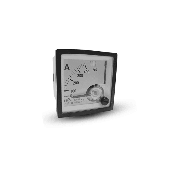Amperímetro Analógico para Painel 48x48mm Escala 400/5A - BHS