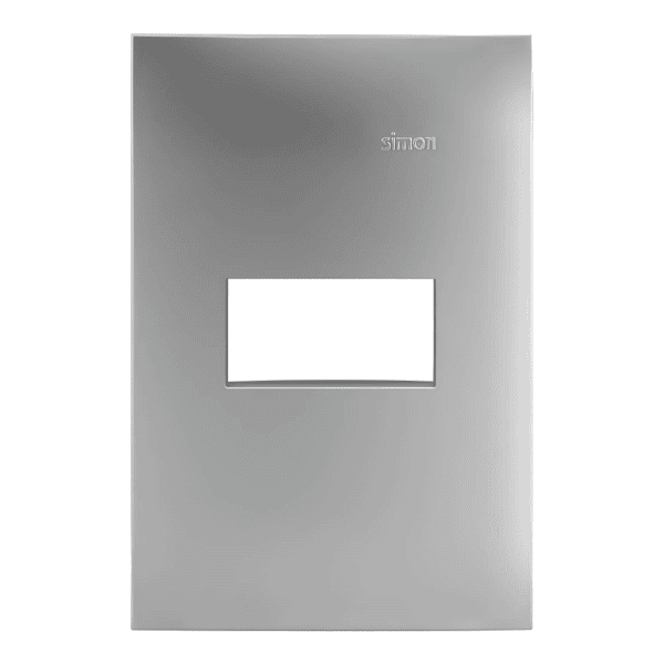 Placa 4x2 1 Posto Horizontal Alumínio com Suporte - Linha Simon 30/35