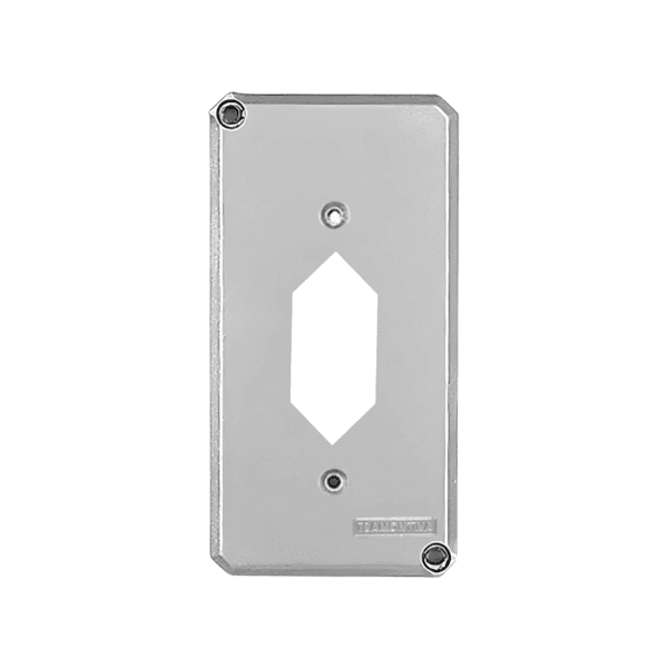 Tampa 1 Posto Tomada Vertical Br de Alumínio para Condulete 1" – Tramontina
