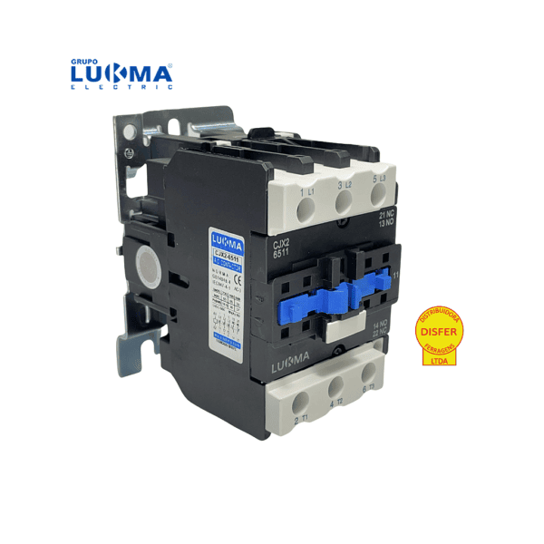 Contator NC1 Tripolar + 1NA + 1NF CJX2-6511 65A 220V - Lukma