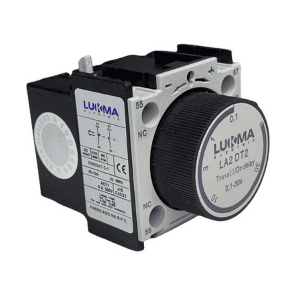 Bloco Auxiliar Temporizado LA2-DT2 – 1NA+1NF – Lukma