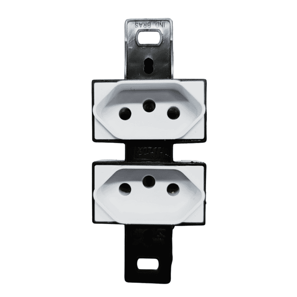 Tomada Dupla 2P+T 10A Sem Placa para Conduletes - Blux