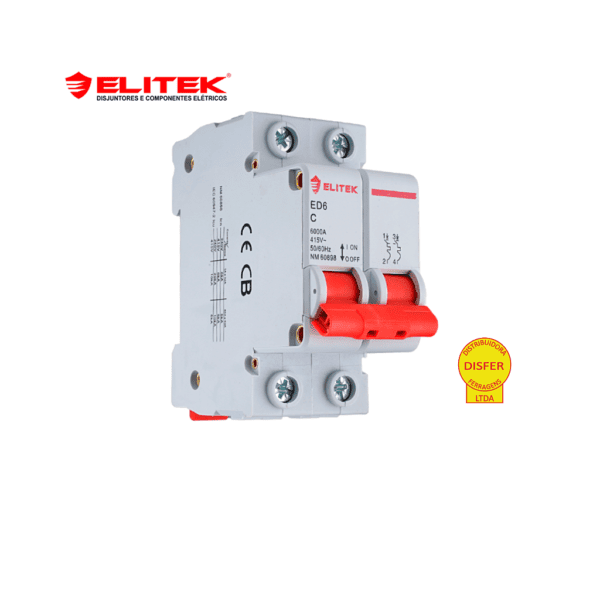 Disjuntor Bipolar DIN 50A - Elitek