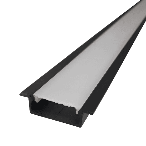 Perfil de Embutir Bob 40x13 - 3 Metros - Preto – Usina Design