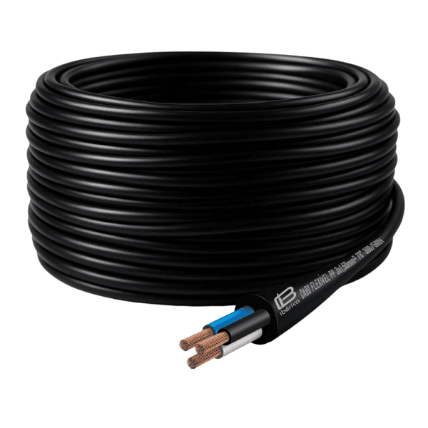 Cabo Flexível PP 3x1,50mm² - Rolo com 100 Metros - Ibérica