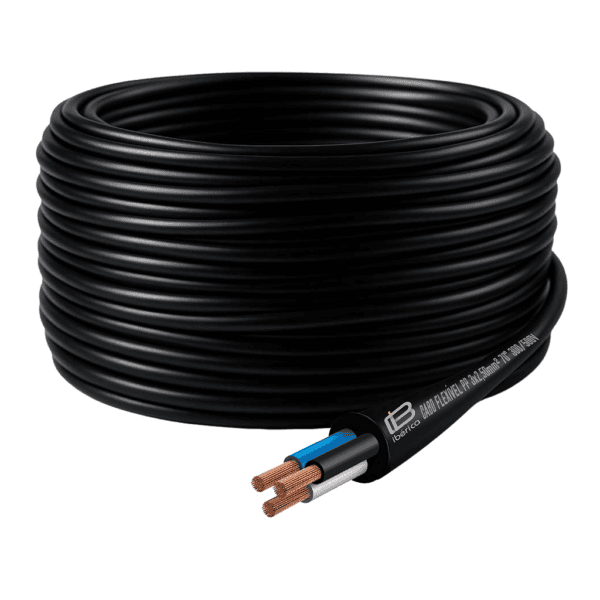 Cabo Flexível PP 3x2,50mm² - Rolo com 100 Metros - Ibérica