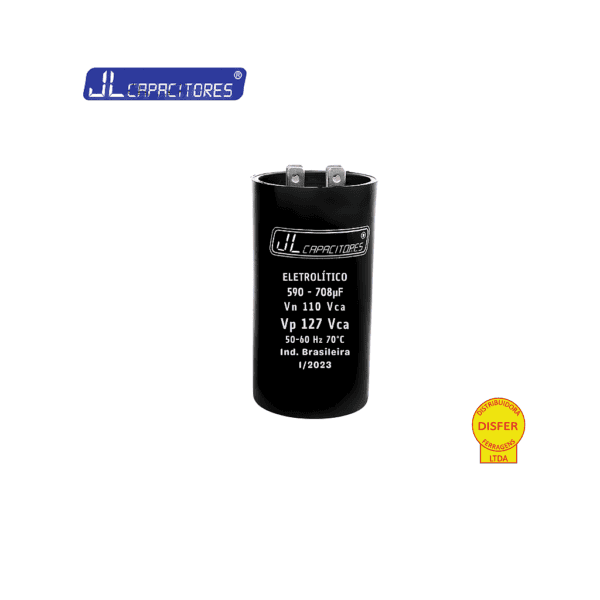 Capacitor Eletrolítico 590-708uF 110V para Motor – JL
