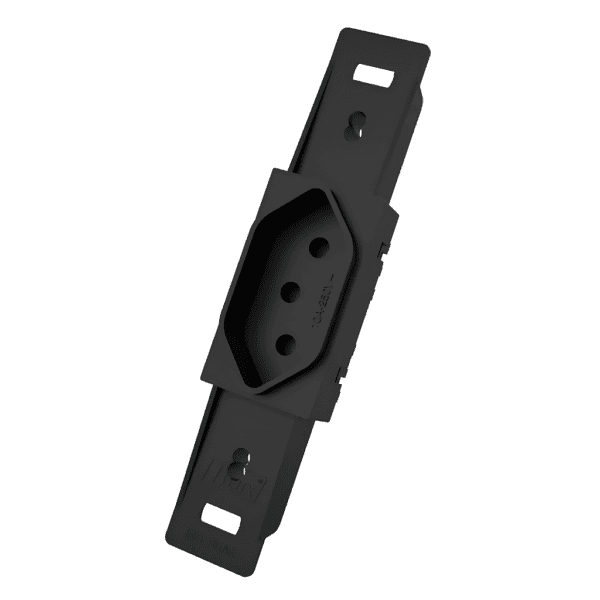 Tomada Hexagonal 2P+T 10A Preta Sem Placa para Conduletes - Blux