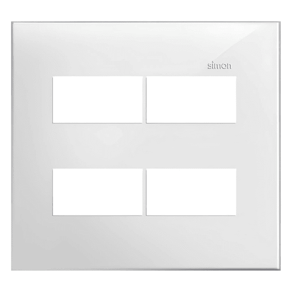Placa 4x4 4 Postos Branca - Linha Simon 35/30