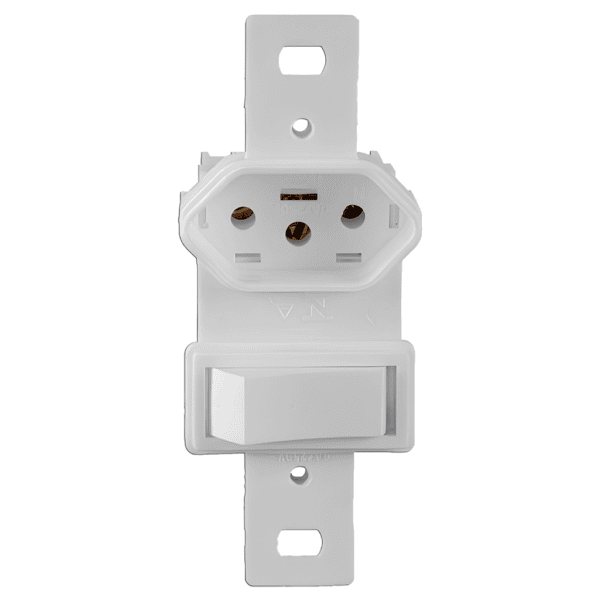 Interruptor Simples + Tomada 20A Sem Placa para Conduletes - Blux