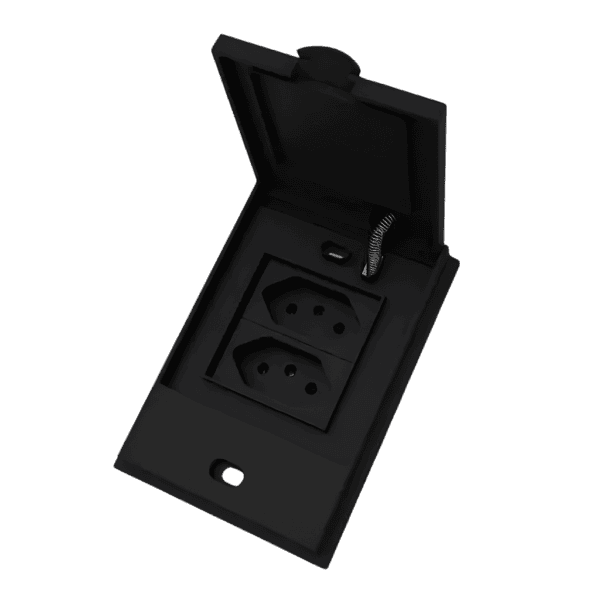 Placa para 2 Módulos BL'aqua IP54 Preta - Blux