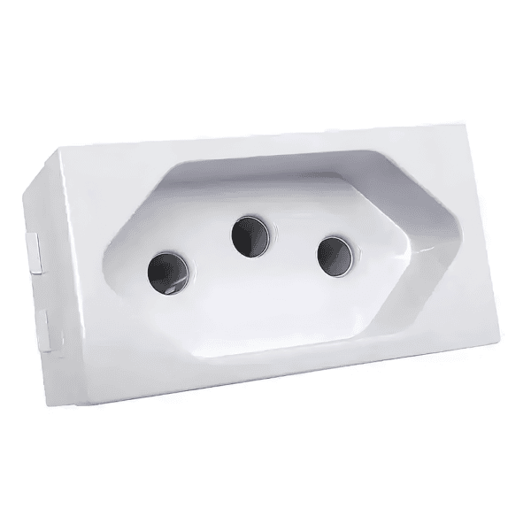 Módulo Tomada 2P+T 20A Branco - Blux