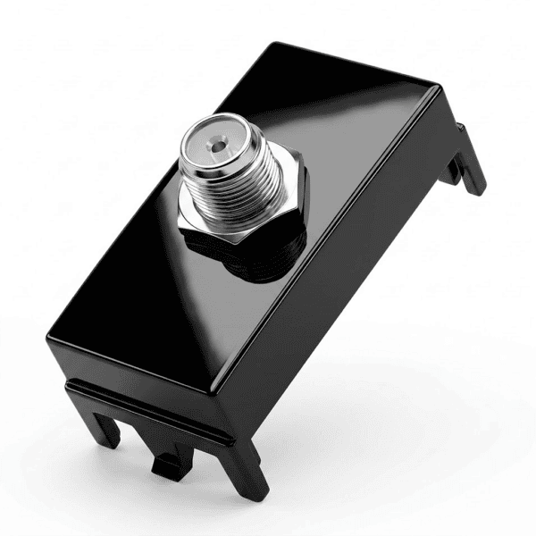Módulo Tomada de Antena TV Coaxial Preto Ebony – Linha Sleek – MarGirius