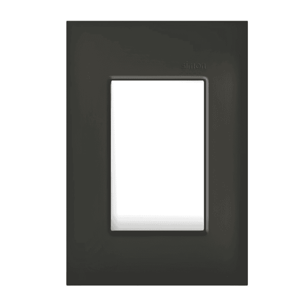 Placa 4x2 3 Postos Juntos Grafite com Suporte - Linha Simon 30/35
