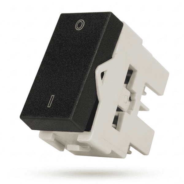 Módulo Interruptor Bipolar Simples 25A Ebony – Linha Clean – MarGirius