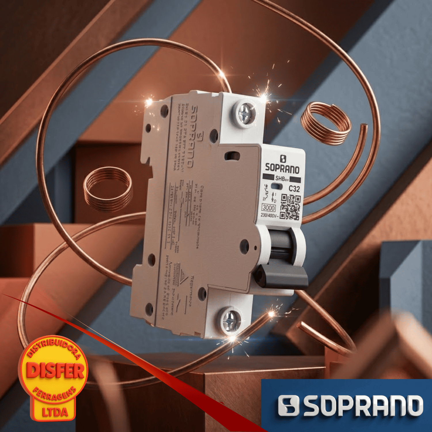 disjuntor unipolar 32a soprano-