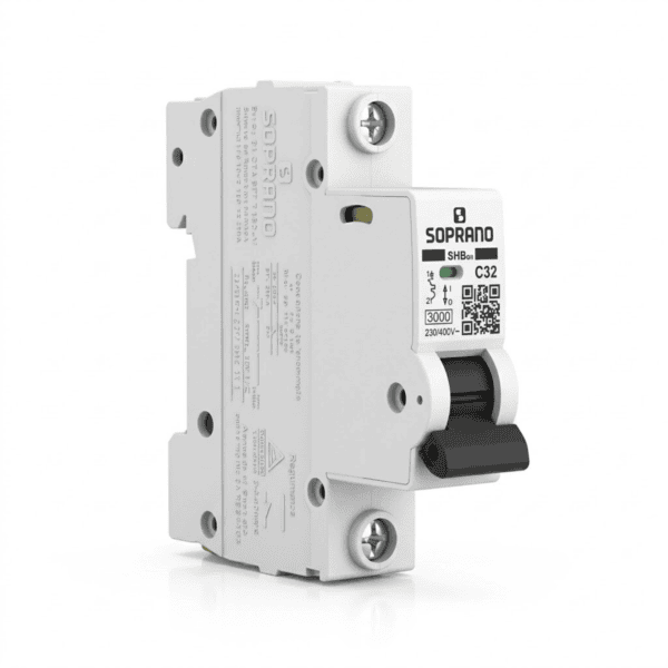 Disjuntor Unipolar 32A Curva C 3kA SHB GIII para Trilho DIN – Soprano