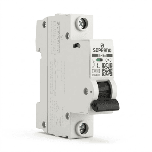 Disjuntor Unipolar 40A Curva C 3kA SHB GIII para Trilho DIN – Soprano