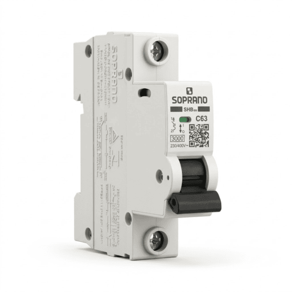 Disjuntor Unipolar 63A Curva C 3kA SHB GIII para Trilho DIN – Soprano