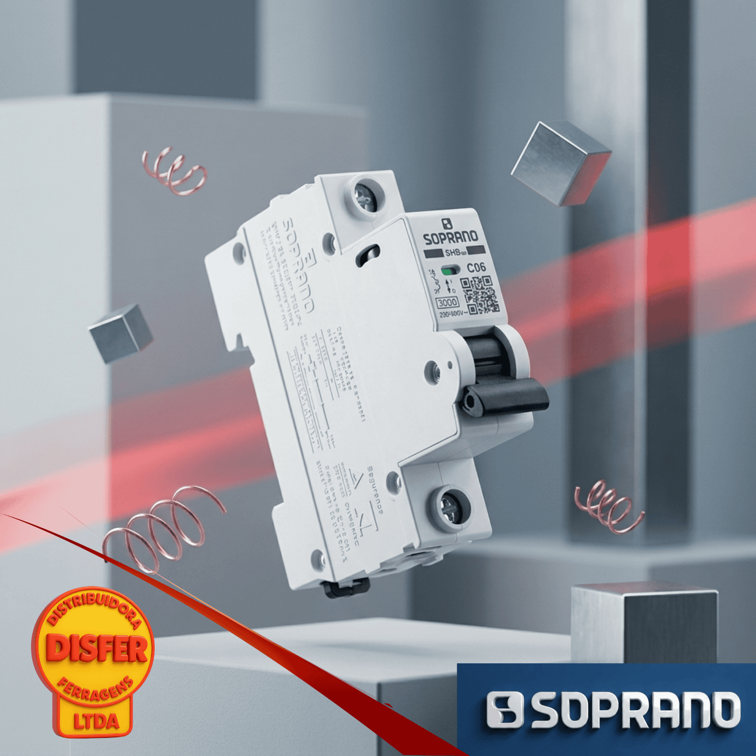 disjuntor unipolar 6a soprano-