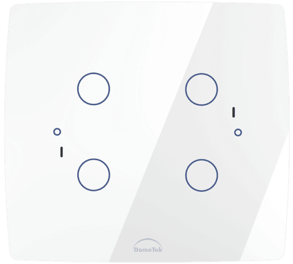 Interruptor Inteligente 4 PADs Wifi 4x4 Branco- Dometek