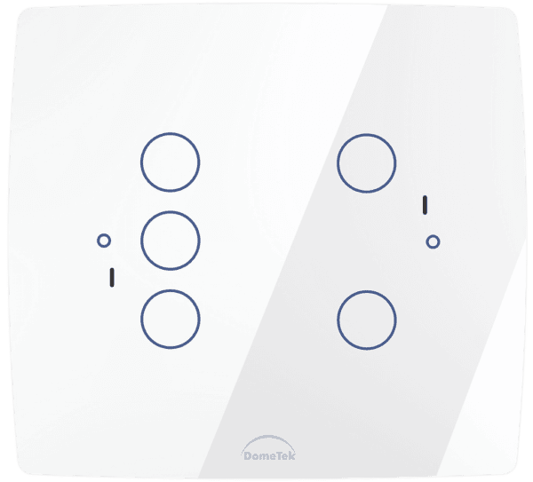 Interruptor Inteligente 5 PADs Wifi 4x4 Branco- Dometek