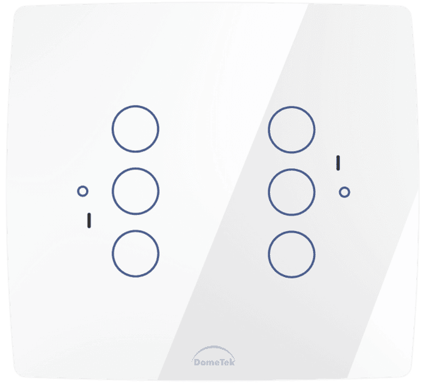 Interruptor Inteligente 6 PADs Wifi 4x4 Branco - Dometek