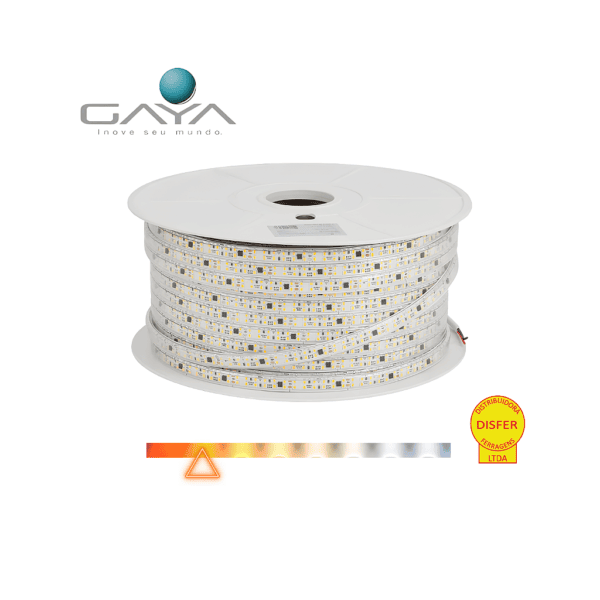 Fita LED PRO Híper Brilho 18w/m 1800lm/m 2700K 240 Leds/m 220V (Cada Metro) - Gaya