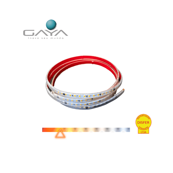 Fita LED PRO Super Brilho 10w/m 1000lm/m 2700K 120 Leds/m 127V (Cada Metro) - Gaya