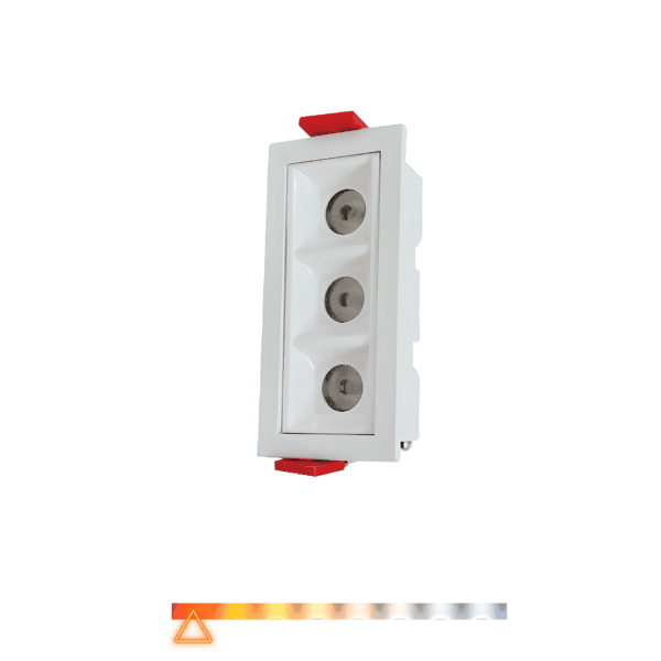 Spot de Embutir Focco Antiofuscante 3 Leds 6W 2700K 480lm - Gaya