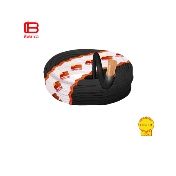 Cabo Flexível 16,00mm Preto - Ibérica