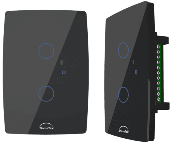 Interruptor Inteligente 2 PADs Wifi 4x2 Preto - Dometek