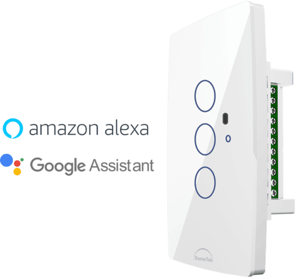 Interruptor Inteligente 3 PADs Wifi 4x2 Branco- Dometek