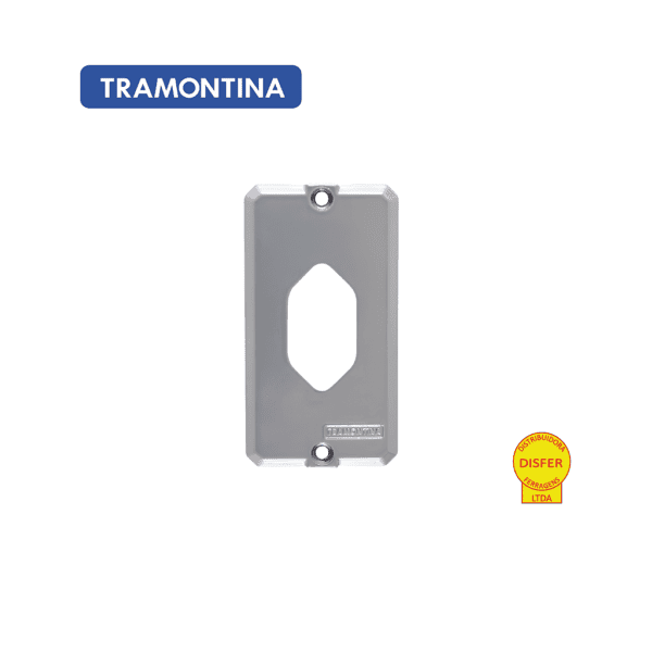 Tampa 1 Posto Tomada Vertical Br de Alumínio para Condulete 3/4" – Tramontina