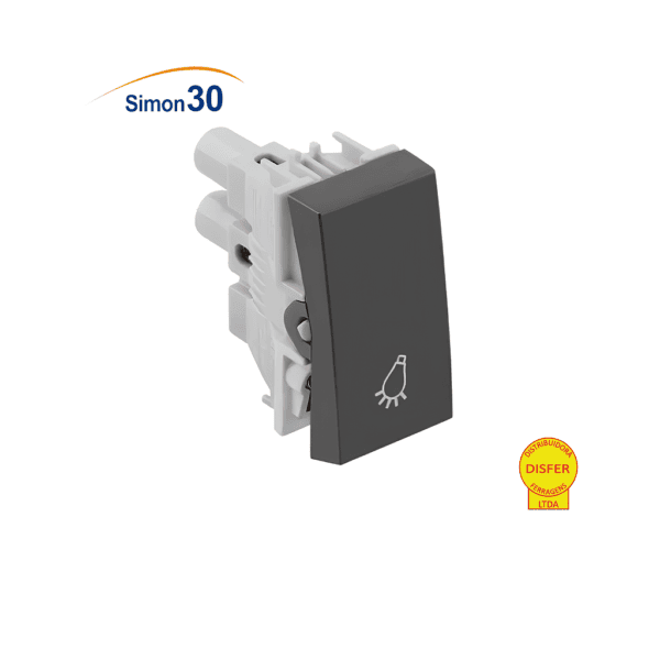 Módulo Interruptor Pulsador de Minuteria Grafite - Linha Simon 30/35