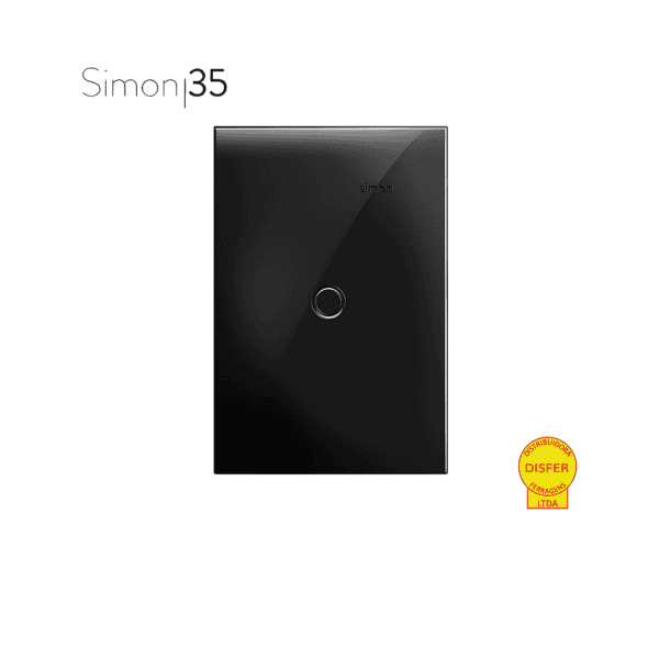 Placa 4x2 Cega Preto Brilhante - Linha Simon 35/30