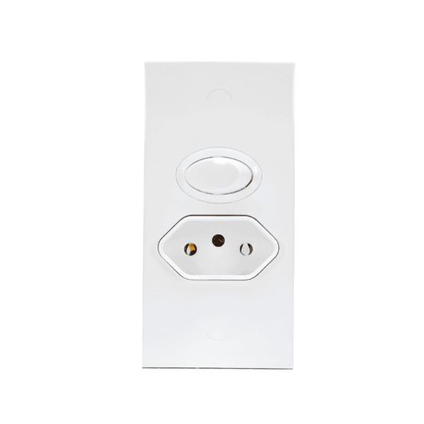 Conjunto para Aparelhos/Móveis com Interruptor Paralelo 100W e Tomada 2P+T 20A – Linha Sleek - Margirius