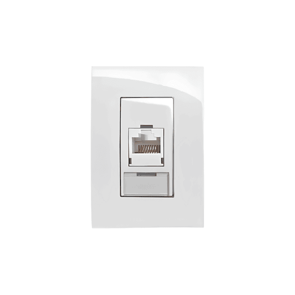 Tomada de Rede RJ45 CAT5 para Móveis - Branca – Linha Sleek - Margirius