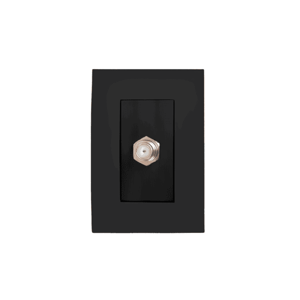 Tomada de TV para Móveis Preto Ebony – Linha Sleek - Margirius